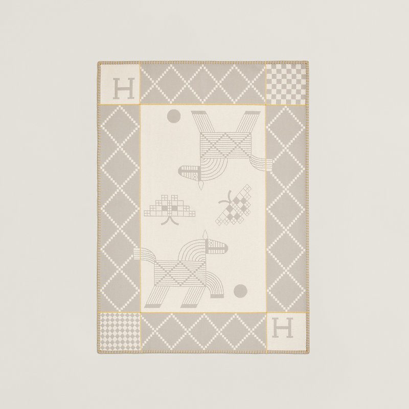 Avalon Animaux Nattes blanket - Grey | Hermès Mainland China